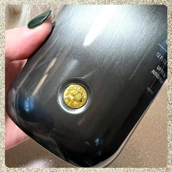 🌟🖤 NWT 2026 Starbucks High-Shine Gunmetal/Pewter SS 12oz Tumbler w/ Lid - Picture 4 of 7